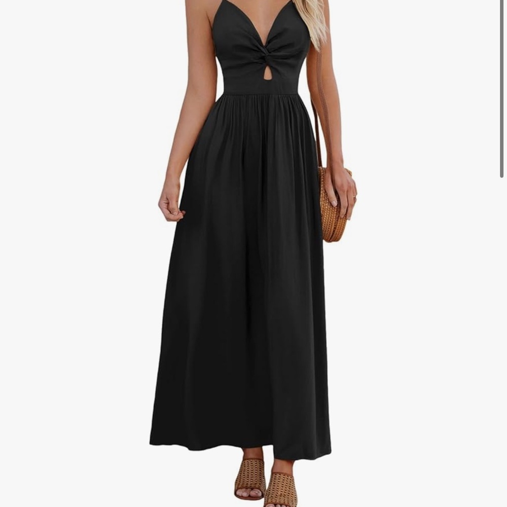 Cupshe Black Keyhole Maxi Dress